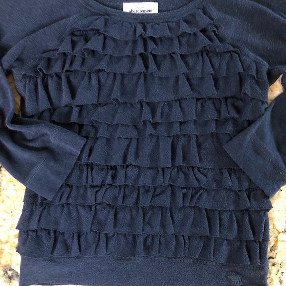 Abercrombie Cotton Ruffle Top Tee Blouse vintage Girl’s - Picture 6 of 7